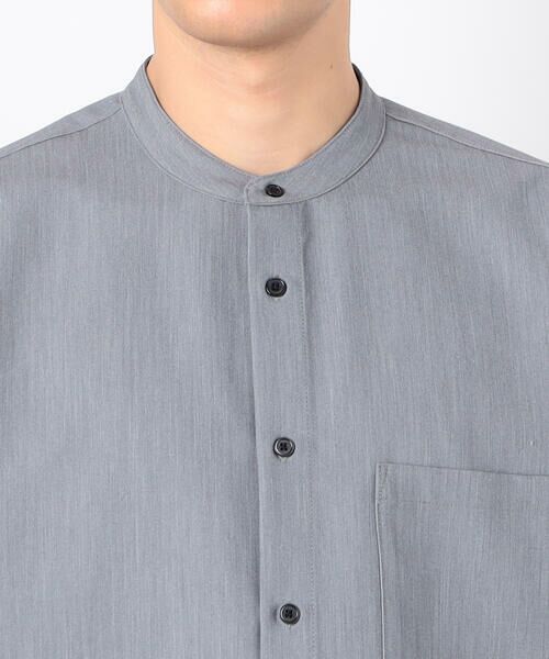 COMME CA ISM / コムサイズム シャツ・ブラウス | ウールライク バンドカラー シャツ | 詳細12