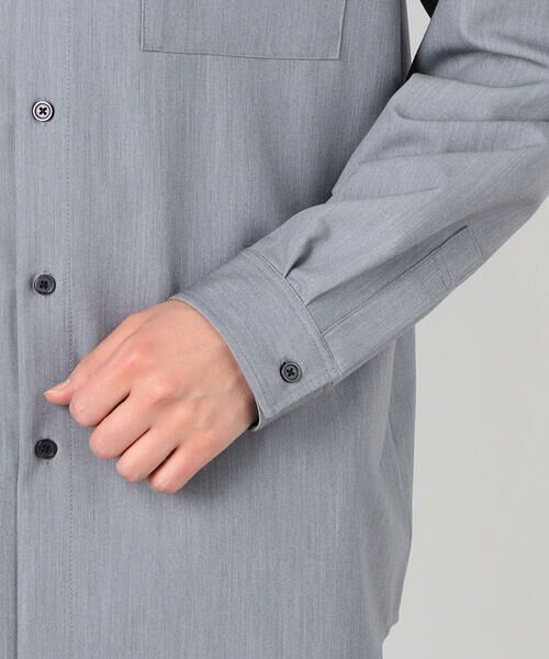 COMME CA ISM / コムサイズム シャツ・ブラウス | ウールライク バンドカラー シャツ | 詳細13