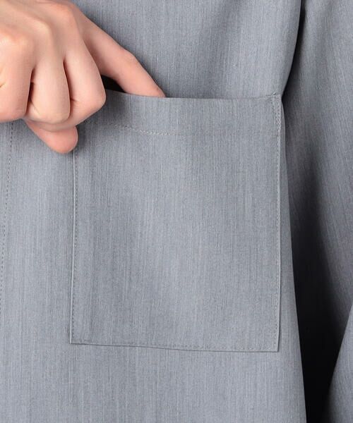 COMME CA ISM / コムサイズム シャツ・ブラウス | ウールライク バンドカラー シャツ | 詳細14