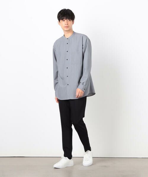 COMME CA ISM / コムサイズム シャツ・ブラウス | ウールライク バンドカラー シャツ | 詳細7