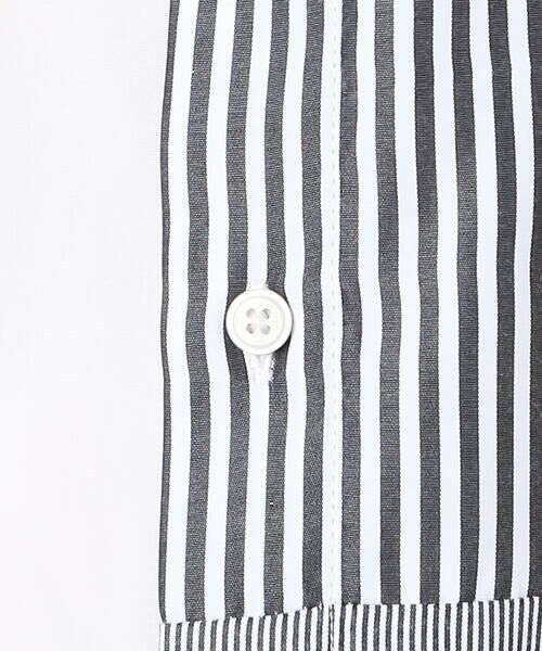 COMME CA ISM / コムサイズム シャツ・ブラウス | ストライプ コンビ バンドカラー シャツ | 詳細4