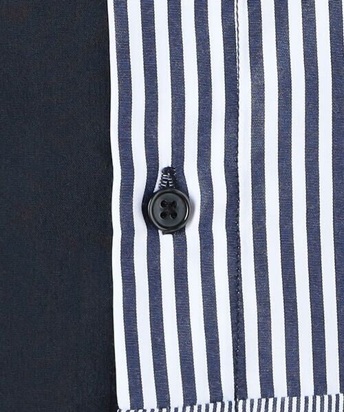 COMME CA ISM / コムサイズム シャツ・ブラウス | ストライプ コンビ バンドカラー シャツ | 詳細15