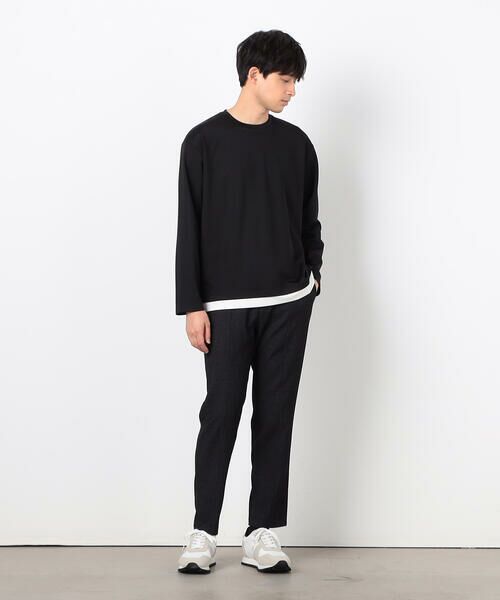 COMME CA ISM / コムサイズム スラックス・ドレスパンツ | 【セットアップ対応】デニムライクジャージ テーパードパンツ | 詳細1