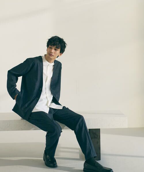 COMME CA ISM / コムサイズム スラックス・ドレスパンツ | 【セットアップ対応】デニムライクジャージ テーパードパンツ | 詳細6