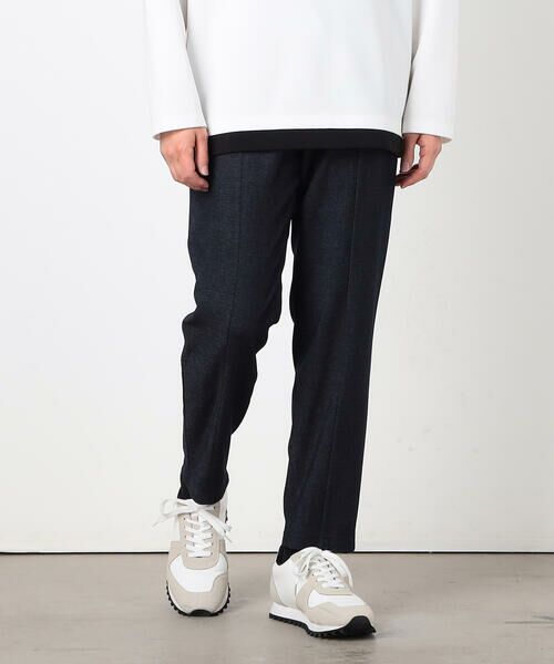 COMME CA ISM/コムサイズム 【セットアップ対応】デニムライクジャージ テーパードパンツ ネイビー L COMME CA ISM/コムサイズム 【セットアップ対応】デニムライクジャージ テーパードパンツ ネイビー L