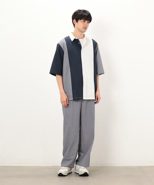 COMME CA ISM / コムサイズム スラックス・ドレスパンツ | ウールライク リラックスワイドパンツ | 詳細3