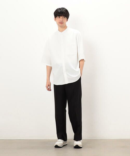 COMME CA ISM / コムサイズム スラックス・ドレスパンツ | ウールライク リラックスワイドパンツ | 詳細14
