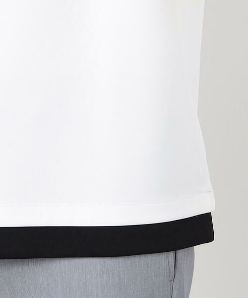 COMME CA ISM / コムサイズム Tシャツ | 七分袖 フェイクレイヤード ハーフジップTシャツ | 詳細9