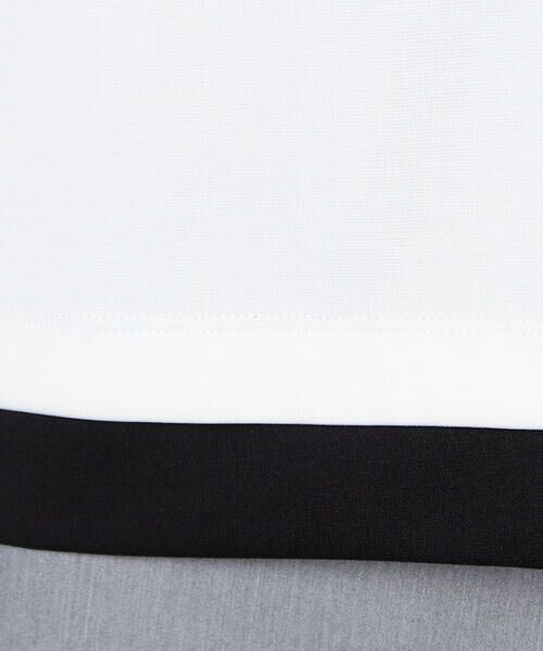 COMME CA ISM / コムサイズム Tシャツ | 七分袖 フェイクレイヤード ハーフジップTシャツ | 詳細10