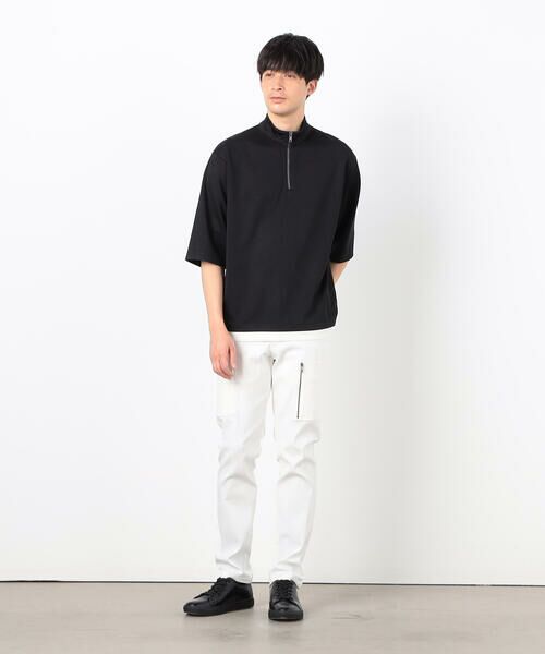 COMME CA ISM / コムサイズム Tシャツ | 七分袖 フェイクレイヤード ハーフジップTシャツ | 詳細11