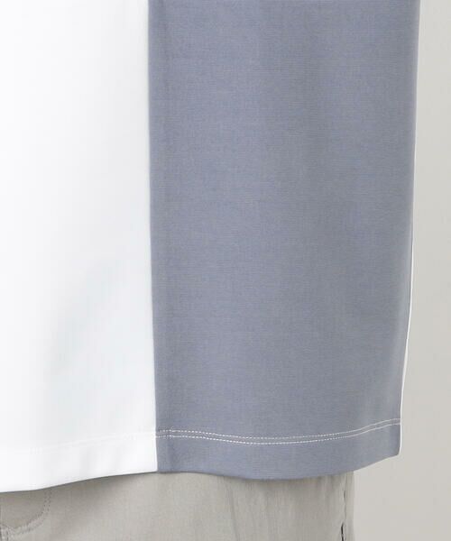 COMME CA ISM / コムサイズム Tシャツ | 七分袖 カラーブロック パッチワークTシャツ | 詳細9