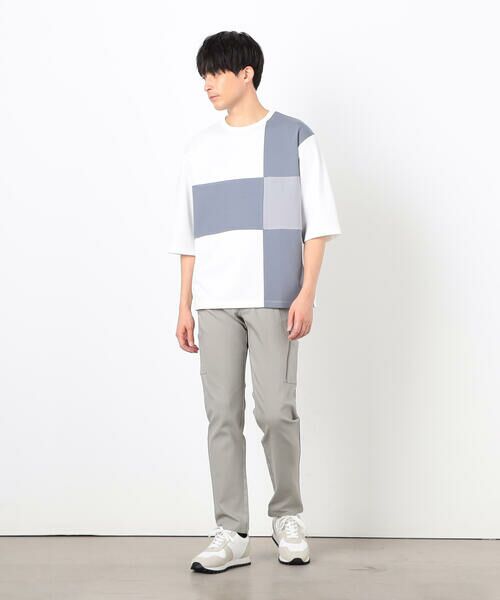 COMME CA ISM / コムサイズム Tシャツ | 七分袖 カラーブロック パッチワークTシャツ | 詳細2
