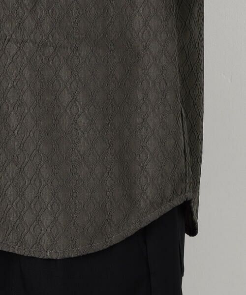 COMME CA ISM / コムサイズム シャツ・ブラウス | ダイヤ柄ジャガード バンドカラーシャツ | 詳細13