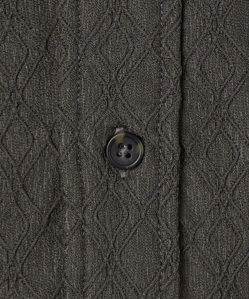 COMME CA ISM / コムサイズム シャツ・ブラウス | ダイヤ柄ジャガード バンドカラーシャツ | 詳細14