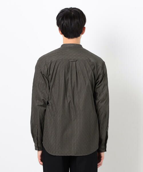 COMME CA ISM / コムサイズム シャツ・ブラウス | ダイヤ柄ジャガード バンドカラーシャツ | 詳細9