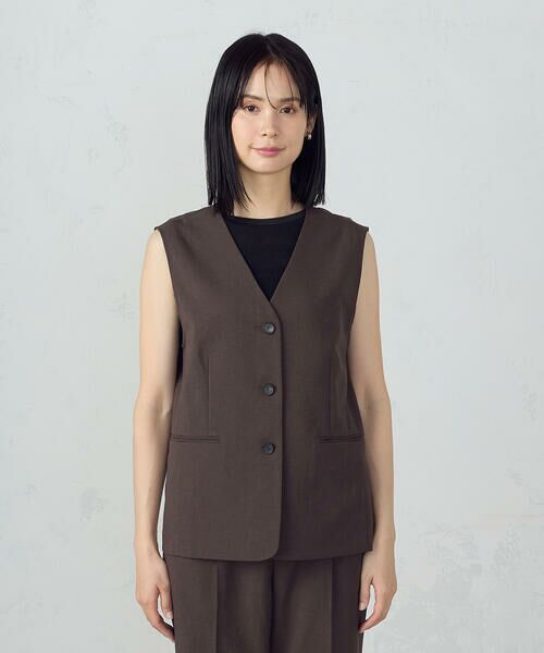 COMME CA ISM / コムサイズム ベスト | 【ＵＶカット・吸汗速乾・接触冷感】kireri　ストレッチドライツイル　ジレ | 詳細6