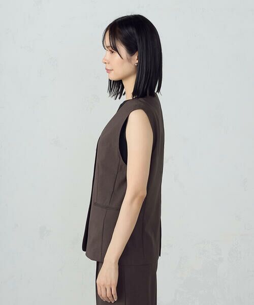 COMME CA ISM / コムサイズム ベスト | 【ＵＶカット・吸汗速乾・接触冷感】kireri　ストレッチドライツイル　ジレ | 詳細7