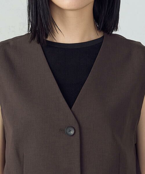 COMME CA ISM / コムサイズム ベスト | 【ＵＶカット・吸汗速乾・接触冷感】kireri　ストレッチドライツイル　ジレ | 詳細9