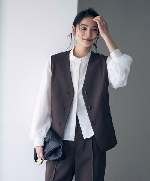 COMME CA ISM / コムサイズム ベスト | 【ＵＶカット・吸汗速乾・接触冷感】kireri　ストレッチドライツイル　ジレ | 詳細2