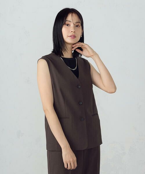 COMME CA ISM / コムサイズム ベスト | 【ＵＶカット・吸汗速乾・接触冷感】kireri　ストレッチドライツイル　ジレ | 詳細5