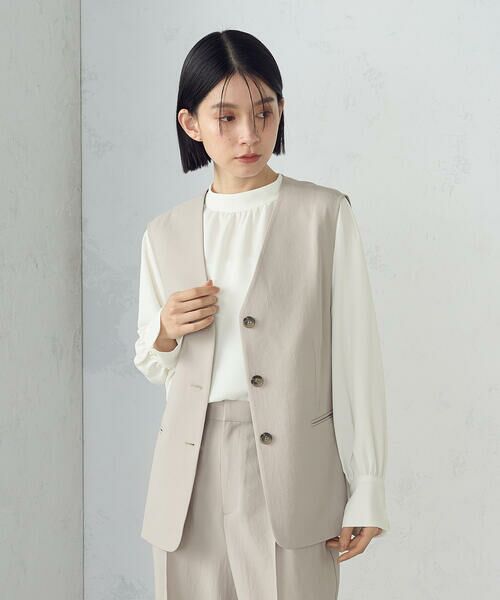 COMME CA ISM / コムサイズム ベスト | 【ＵＶカット・吸汗速乾・接触冷感】kireri　ストレッチドライツイル　ジレ | 詳細16