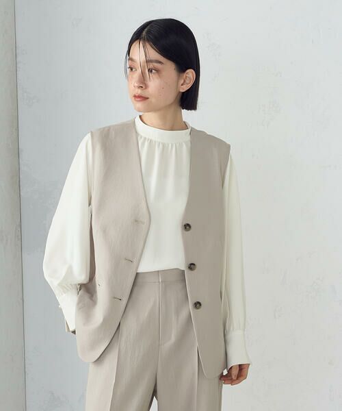 COMME CA ISM / コムサイズム ベスト | 【ＵＶカット・吸汗速乾・接触冷感】kireri　ストレッチドライツイル　ジレ | 詳細17