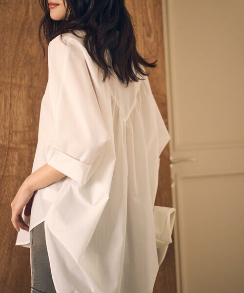 COMME CA ISM / コムサイズム シャツ・ブラウス | バックデザイン　ニュアンス　オーバーサイズシャツ | 詳細2