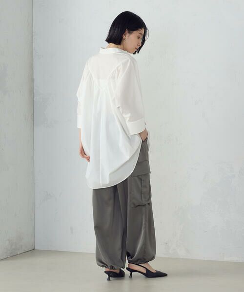 COMME CA ISM / コムサイズム シャツ・ブラウス | バックデザイン　ニュアンス　オーバーサイズシャツ | 詳細4