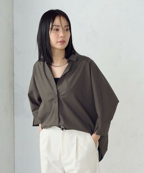COMME CA ISM / コムサイズム シャツ・ブラウス | バックデザイン　ニュアンス　オーバーサイズシャツ | 詳細17