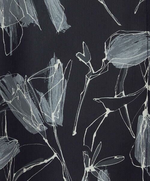 COMME CA ISM / コムサイズム シャツ・ブラウス | ポリエステルデシン フラワープリント クロップドシャツ | 詳細17