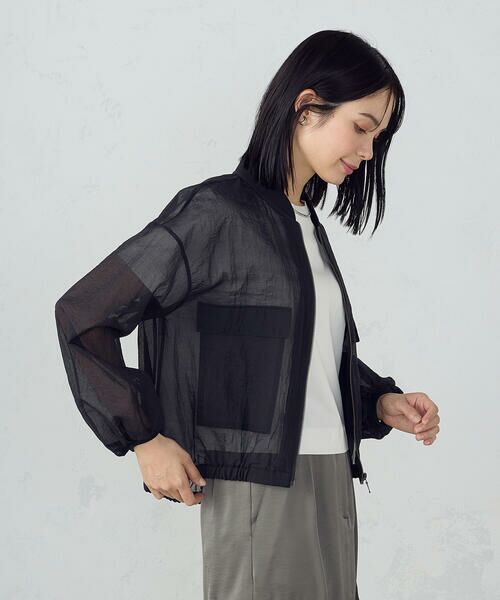 COMME CA ISM / コムサイズム ブルゾン | ナイロンシアーリップストップ MA-1 ブルゾン | 詳細3