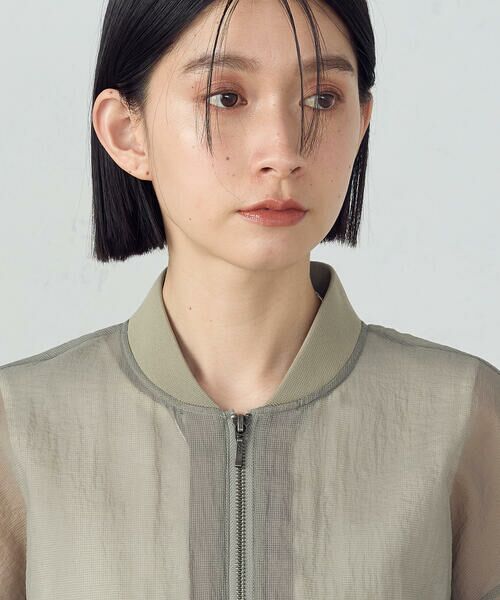 COMME CA ISM / コムサイズム ブルゾン | ナイロンシアーリップストップ MA-1 ブルゾン | 詳細12