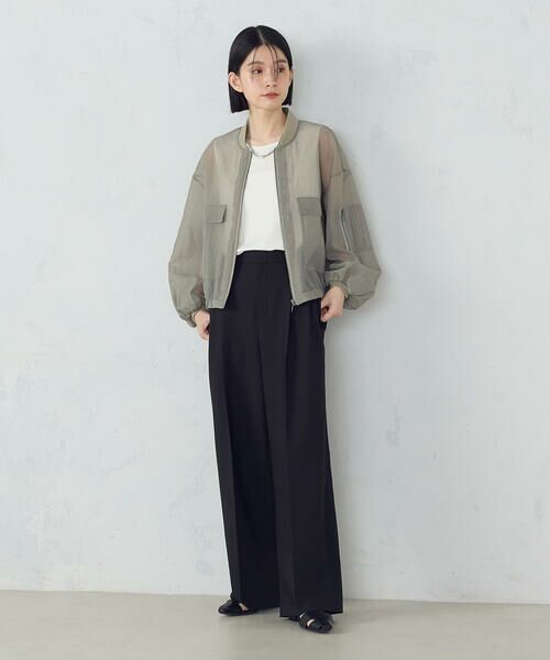 COMME CA ISM / コムサイズム ブルゾン | ナイロンシアーリップストップ MA-1 ブルゾン | 詳細5