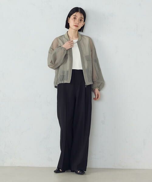 COMME CA ISM / コムサイズム ブルゾン | ナイロンシアーリップストップ MA-1 ブルゾン | 詳細6