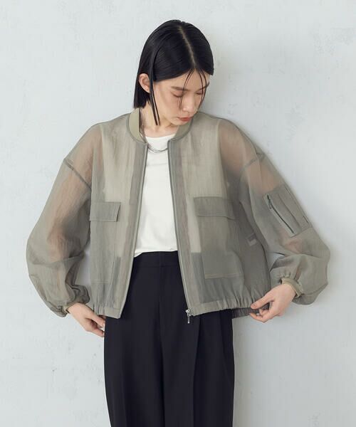 COMME CA ISM / コムサイズム ブルゾン | ナイロンシアーリップストップ MA-1 ブルゾン | 詳細7