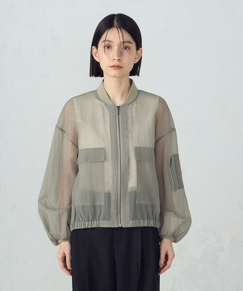 COMME CA ISM / コムサイズム ブルゾン | ナイロンシアーリップストップ MA-1 ブルゾン | 詳細9