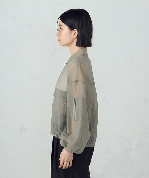 COMME CA ISM / コムサイズム ブルゾン | ナイロンシアーリップストップ MA-1 ブルゾン | 詳細10