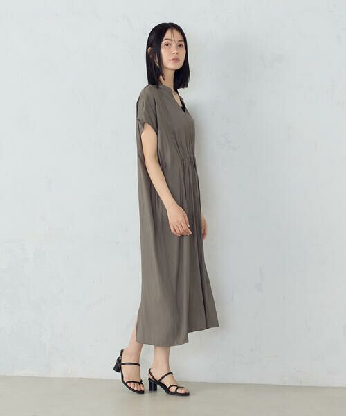本日限定！PLST 半袖　ロングワンピース　サイズ　M 小さいサイズ 吸汗速乾・UVカットポロマキシワンピース 低身長
