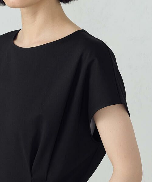 COMME CA ISM / コムサイズム ドレス | 【接触冷感・防汚機能】ベルト付　フレンチスリーブ　タック　ワンピース　 | 詳細8