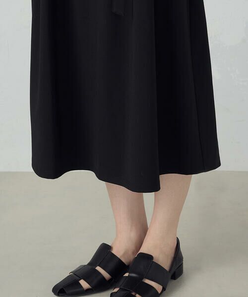 COMME CA ISM / コムサイズム ドレス | 【接触冷感・防汚機能】ベルト付　フレンチスリーブ　タック　ワンピース　 | 詳細10