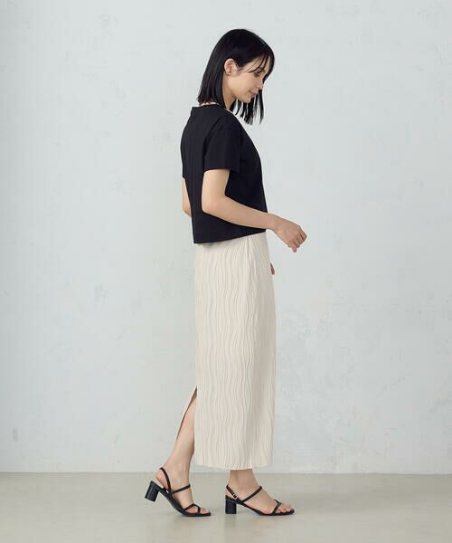 COMME CA ISM / コムサイズム ロング・マキシ丈スカート | ストレッチプリーツ ナロースカート / セットアップ対応 | 詳細5