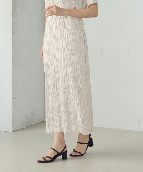 COMME CA ISM / コムサイズム ロング・マキシ丈スカート | ストレッチプリーツ ナロースカート / セットアップ対応 | 詳細7