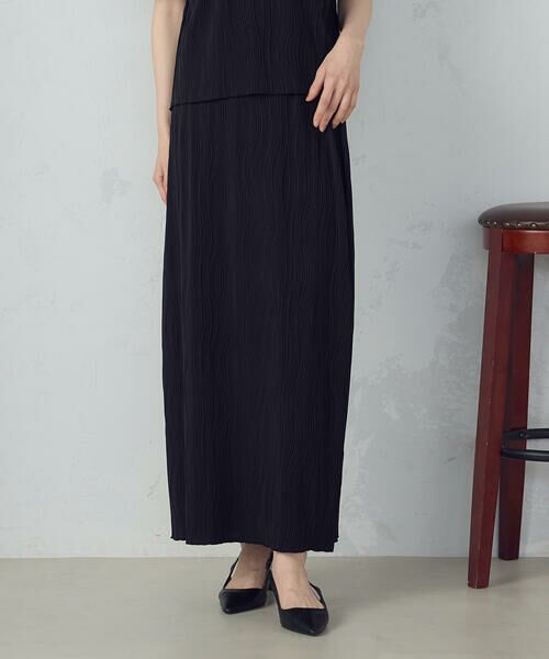 COMME CA ISM / コムサイズム ロング・マキシ丈スカート | ストレッチプリーツ ナロースカート / セットアップ対応 | 詳細14
