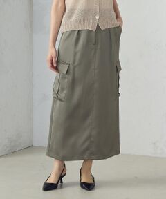 COMME CA ISM / コムサイズム ロング・マキシ丈スカート | ポリエステルマットサテン　カーゴスカート