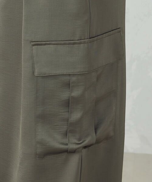 COMME CA ISM / コムサイズム ロング・マキシ丈スカート | ポリエステルマットサテン カーゴスカート | 詳細20