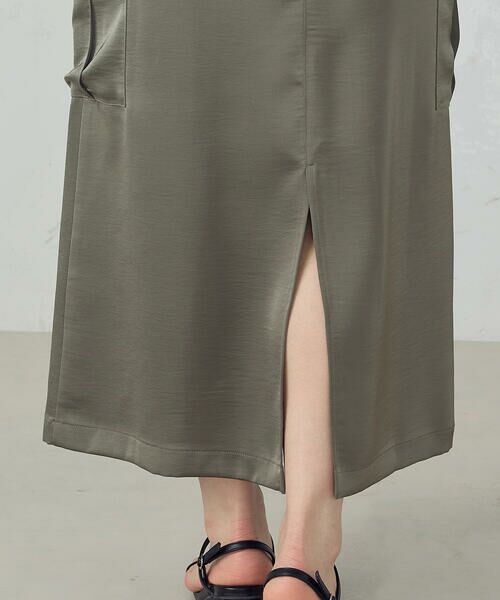 COMME CA ISM / コムサイズム ロング・マキシ丈スカート | ポリエステルマットサテン カーゴスカート | 詳細22