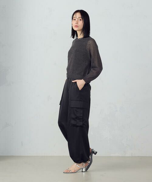 COMME CA ISM / コムサイズム カーゴパンツ | ポリエステルマットサテン カーゴパンツ | 詳細1