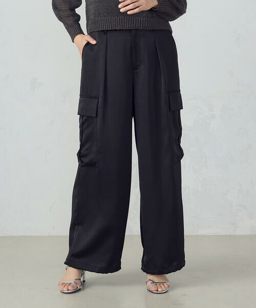 COMME CA ISM / コムサイズム カーゴパンツ | ポリエステルマットサテン カーゴパンツ | 詳細4