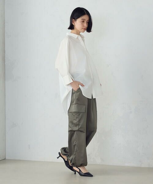 COMME CA ISM / コムサイズム カーゴパンツ | ポリエステルマットサテン カーゴパンツ | 詳細11