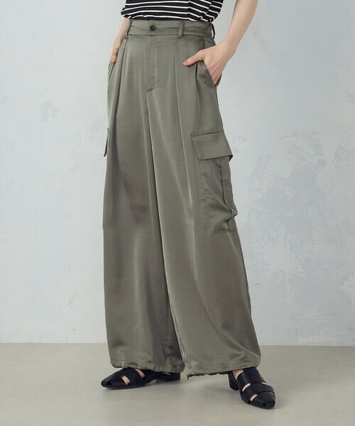 COMME CA ISM / コムサイズム カーゴパンツ | ポリエステルマットサテン カーゴパンツ | 詳細12